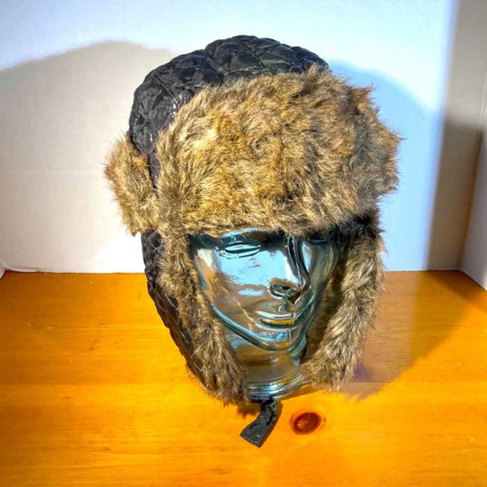 Mudd Unisex Faux Fur Green Trapper Hat